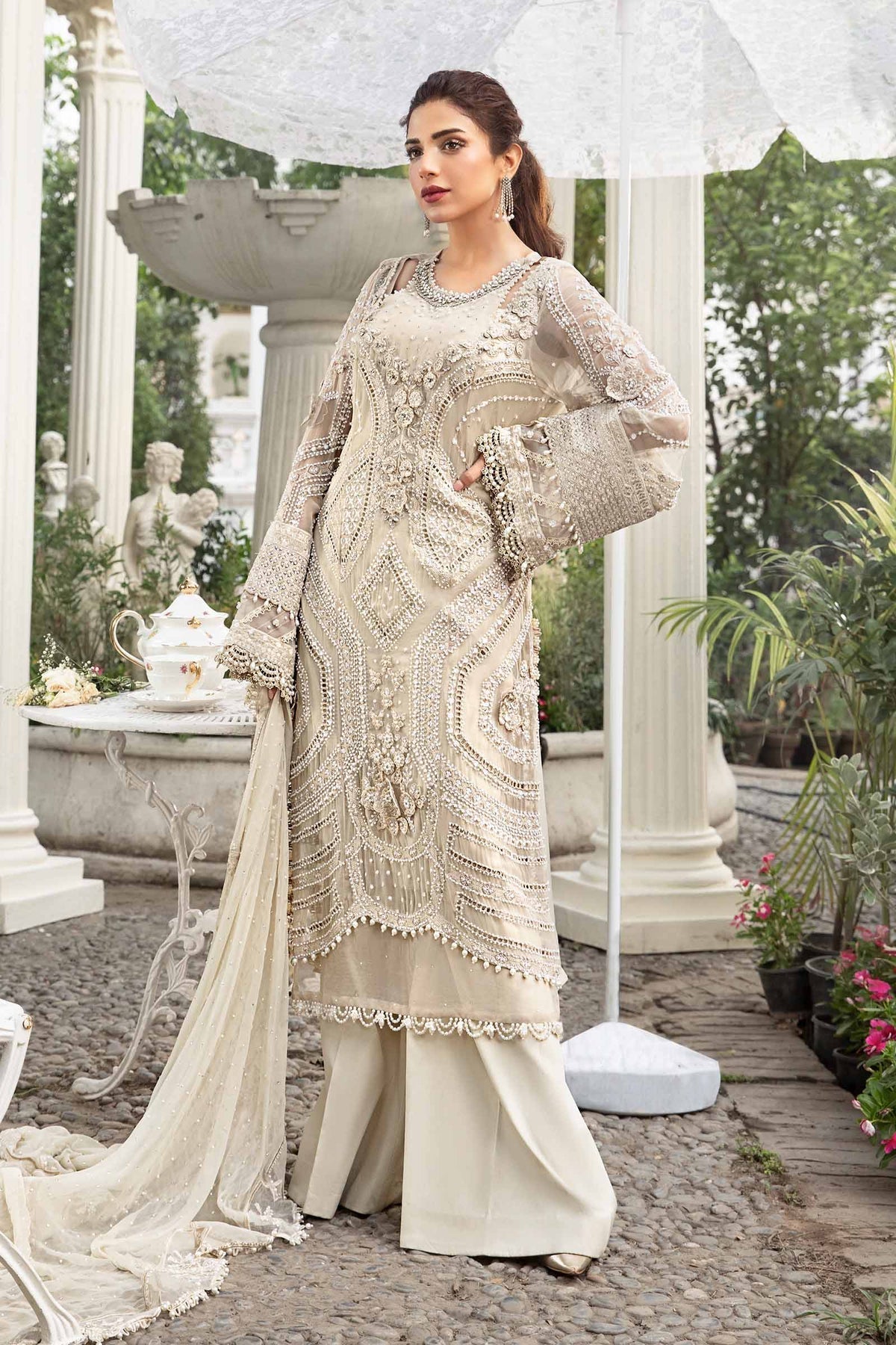 Unstitched Embroidered Chiffon Suit | MPC-24-103